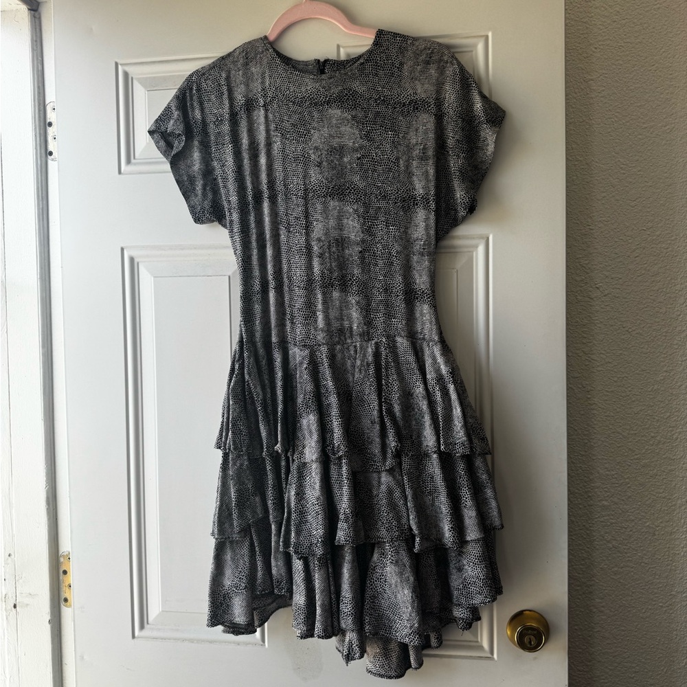 Gray Tiered Dress